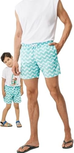 AC&Co/Altınyıldız Classics Standart Fit Normal Kesim Cepli Hızlı Kuruyan Desenli Deniz Şortu Regular fit Erkek Normal Bel,Dokuma Yetişkin