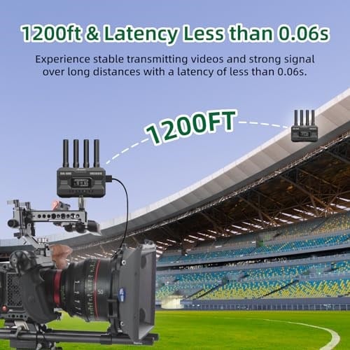 Accsoon CineView HE kablosuz video ve görüntü aktarım sistemi, giriş ve HDMI/UVC çıkışı, çift transfer 2, 4 GHz / 5 350 mye kadar, iOS Android Tik-Tok YouTube Live Streaming için (1 x R 1 x T)