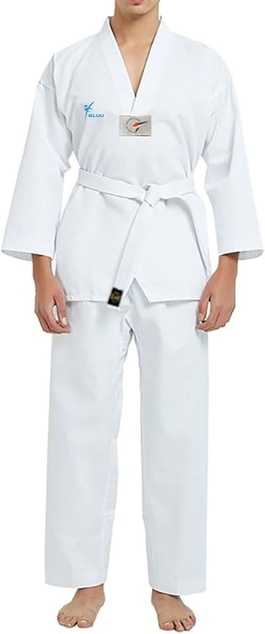 Acemi Beyaz Yaka Taekwondo Elbisesi Tekvando Elbisesi Dobok