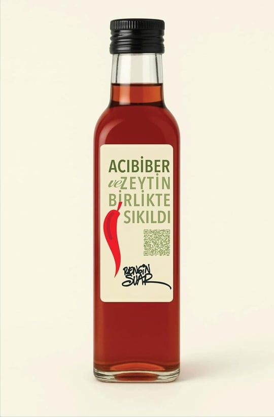 Acı Kırmızı Biberli Zeytinyağı (250 ML) - 2025 Hasatı