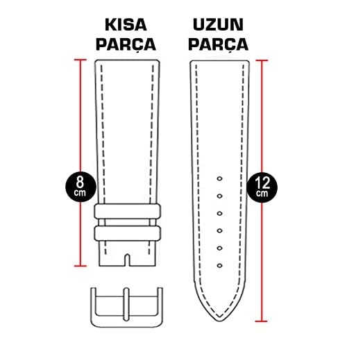 Açık kahverengi Taba Beyaz Dikişli Floter Hakiki Deri Spor Saat Kordonu Kayış 18-20-22-24mm
