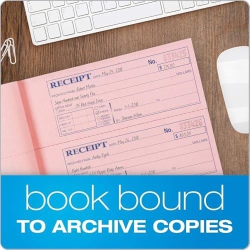 Adams Business-forms TC1182 receipt kitap, 7 .63 X 11, üç parça CARBONLESS, 100 forms