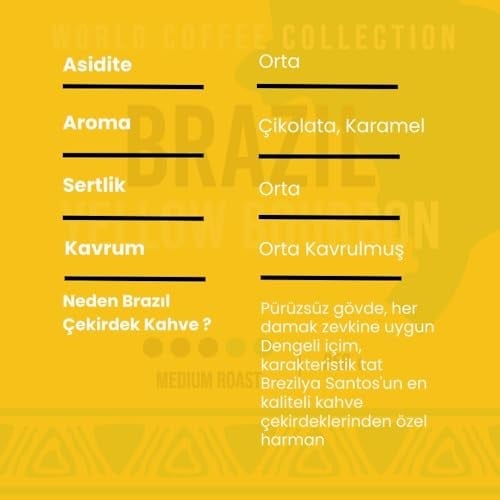 Addis Ababa Coffee - Brazil Santos 250 Gr. Dünya Kahvesi (Kavrulmuş Çekirdek)