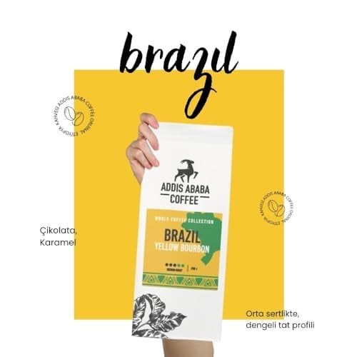 Addis Ababa Coffee - Brazil Santos 250 Gr. Dünya Kahvesi (Kavrulmuş Çekirdek)