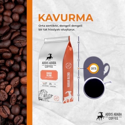Addis Ababa Coffee - Harar Blend Kahve 1000 Gr. (Kavrulmuş Çekirdek)