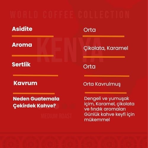 Addis Ababa Coffee - Kenya 250 Gr. Dünya Kahvesi (Kavrulmuş Çekirdek)