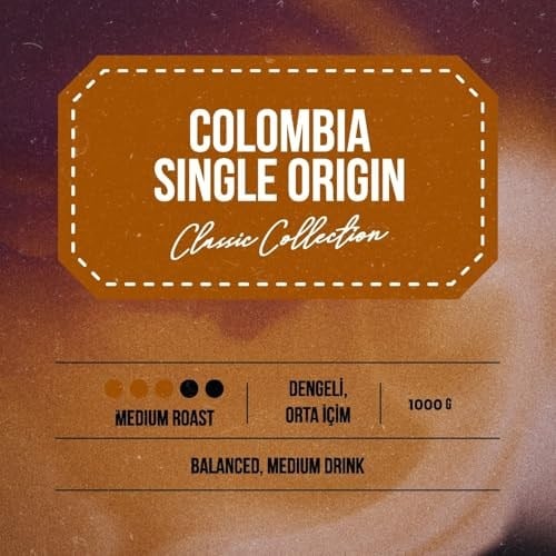 Addis Ababa Coffee - Kolombiya Single Origin Kahve 1000 Gr. (Kavrulmuş Çekirdek)
