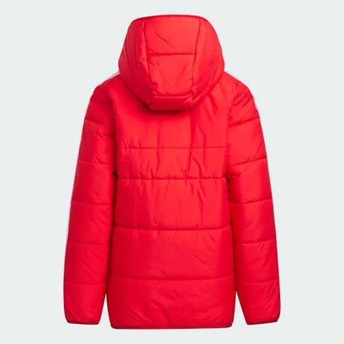 adidas 3-Stripes Padded Jacket Kids, Better Scarlet, 7-8 Yaş