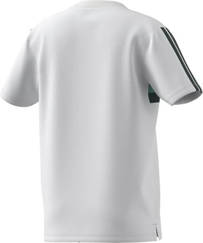 adidas 3 Stripes Tiberio Çocuk Tişört, 7-8 Yaş, 01-JX0192-4, Beyaz, Unisex Çocuk