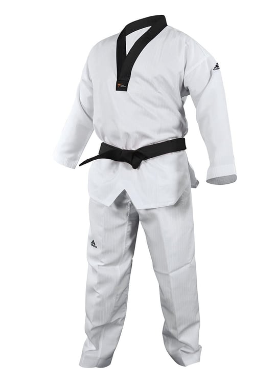 adidas Adi Start II Siyah V Yaka Siyah Kuşak Tekvando Dobok Üniforma