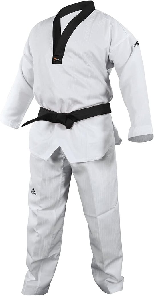 adidas Adi Start II Siyah V Yaka Siyah Kuşak Tekvando Dobok Üniforma