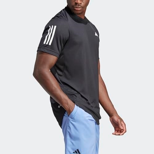 adidas Erkek Club 3 çizgili tenis tişörtü kısa kollu