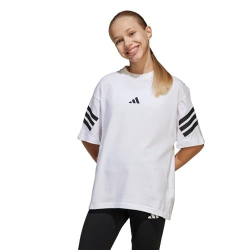 Adidas Erkek Çocuk T-Shirt 5003243503, Beyaz-Siyah, 128