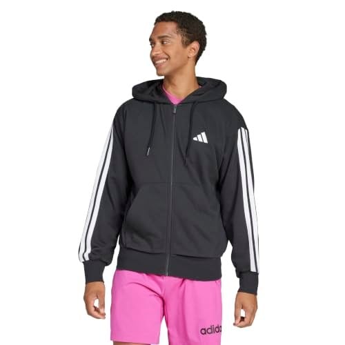 adidas Essential Three Stripes French Terry Fullzip Hoodie Kapüşonlu Sweatshirt Erkek