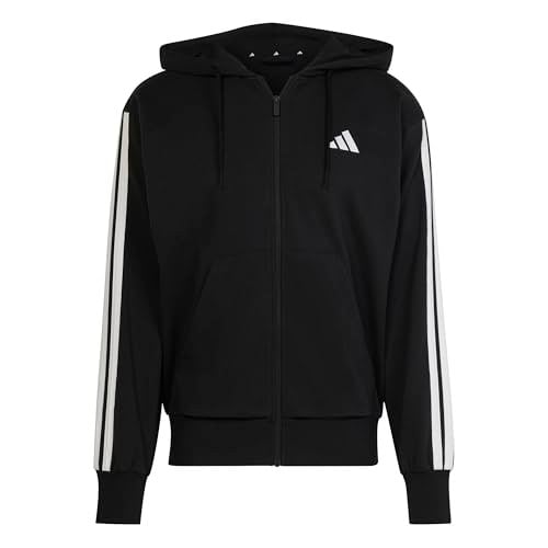 adidas Essential Three Stripes French Terry Fullzip Hoodie Kapüşonlu Sweatshirt Erkek