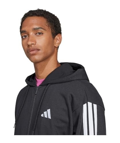 adidas Essential Three Stripes French Terry Fullzip Hoodie Kapüşonlu Sweatshirt Erkek