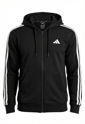 adidas Essential Three Stripes French Terry Fullzip Hoodie Kapüşonlu Sweatshirt Erkek