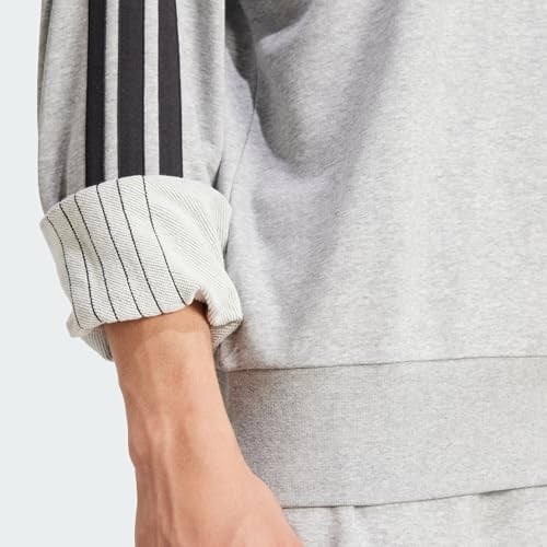 adidas Essentials 3-Stripes French Terry Sweatshirt Siyah-Beyaz, JE0016