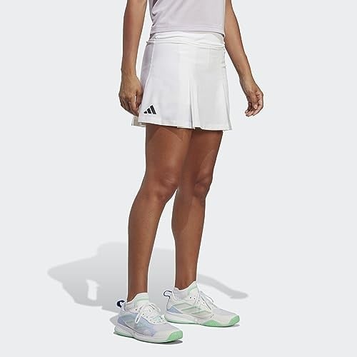 adidas Kadin Club Pleatskirt Etek, White, L
