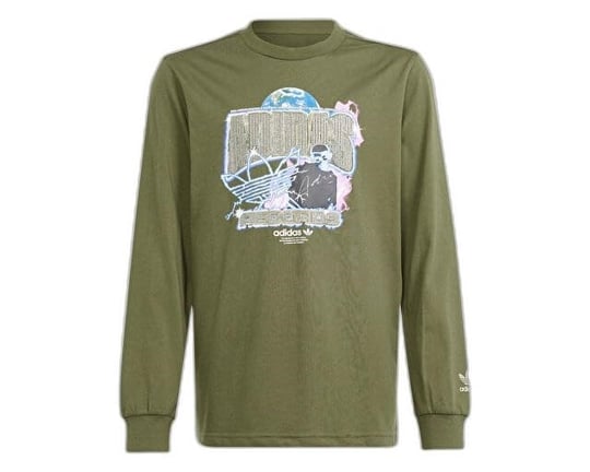 adidas Longsleeve Çocuk Günlük Tişört IR9772 Haki