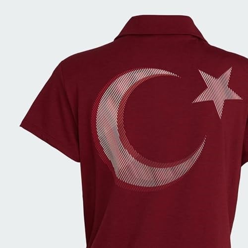 adidas Turkiye Polo W Türkiye Kadın Antrenman Polo Tişörtü JG5702 Kırmızı