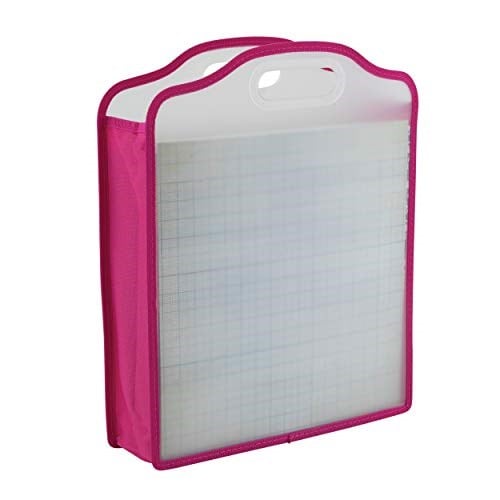 Advantus Storage Studios Genişletilebilir kağıt folyo tutucu, plastik, pembe/beyaz, büyük