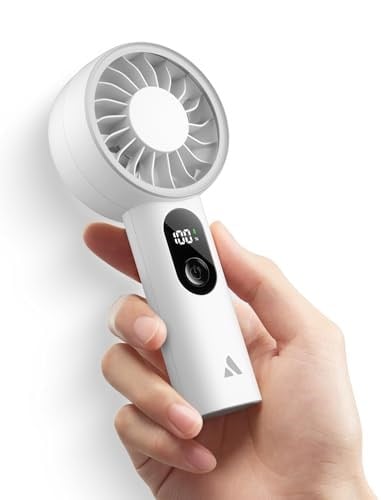 Aecooly Güçlü Taşınabilir Fan, Güçlü El Fan, USB Şarj Edilebilir | [10H Maksimum Soğutma Süresi], Mini Kişisel Pilli, Seyahat için Cep, Yaz, Kadınlar, Kızlar için Hediyeler -Beyaz
