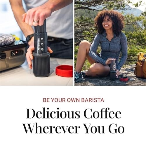Aeropress 10R11 Go Travel Kahve Makinesi, Plastik, Gri
