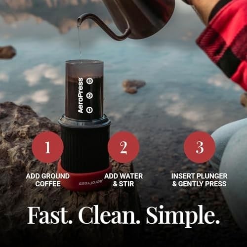 Aeropress 10R11 Go Travel Kahve Makinesi, Plastik, Gri
