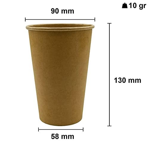 Afra Tedarik 16 Oz Karton Bardak Latte Kahve Kağıt Bardak 480 ml (Siyah Kapaklı 100 Adet)