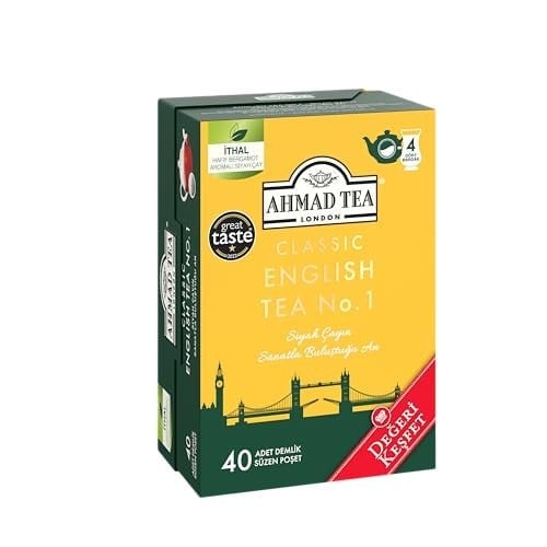 AHMAD TEA CLASSIC ENGLISH TEA NO:1 40x2gr DEMLİK POŞET ÇAY