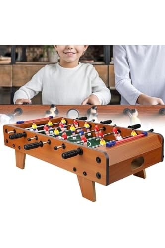 Ahşap Masa Maçı Langırt Oyunu, 18 Oyuncu, 2 Top, 70 cm, Çok Renkli