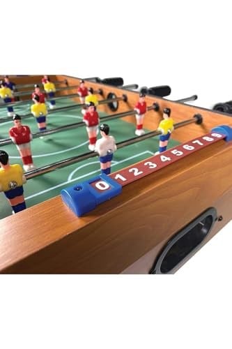 Ahşap Masa Maçı Langırt Oyunu, 18 Oyuncu, 2 Top, 70 cm, Çok Renkli