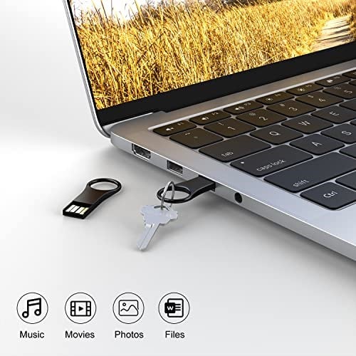 Aiibe 64 GB Flash Sürücü 3lü Paket 64 GB USB Flash Sürücü Parmak Sürücü 64 GB USB 2.0 Bellek Çubuğu Su Geçirmez Fermuarlı Sürücü Anahtarlıklı Metal USB Sürücü, Siyah