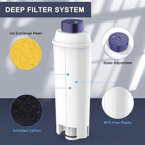 Aiitomg DeLonghi için 2 Adet Kahve Makinesi Su Filtresi Delonghi Magnifica s DLSC002 Süzgeç Makinesi Delonghi Su Filtresi DeLonghi ECAM, ETAM, EC, BC Serisi için