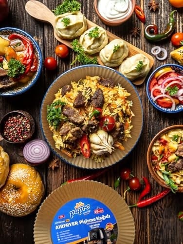 Airfryer Pişirme Kağıdı,Fritöz Yağlı Kağıdı 25li X4 Adet Avantajlı Paket - Toplam 100 Adet