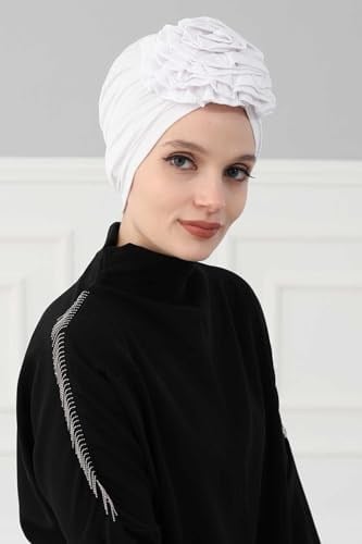 Aishas Design Güllü Penye Bone,B-21 Beyaz