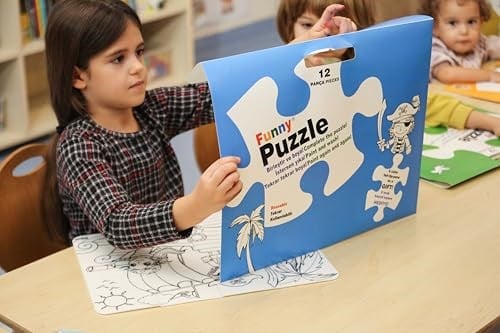 Akademi Çocuk Funny Mat Washable Puzzle Korsan Adası