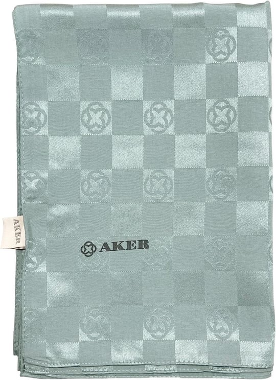 Aker Monogram Dama Şal - Gümüş Mavi 971