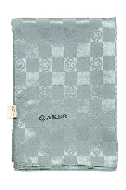 Aker Monogram Dama Şal - Gümüş Mavi 971