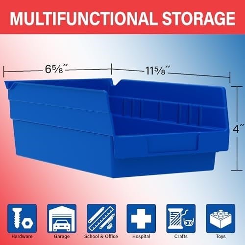 Akro-Mils 30130 12 inç – 6 4-inç Açık plastik çöp kutusu Box Regal kuş yuvası, 12 adet, 30130