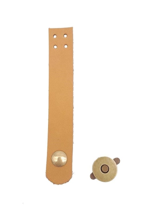 Aksesuar 11x2 cm Açık Taba Gerçek Deri Düz Kapağı Antik Metalli