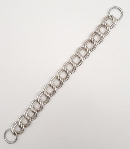 Aksesuar 38 cm Çift Halkalı Gümüş Renk Zincir