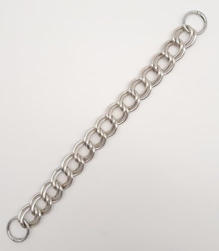 Aksesuar 38 cm Çift Halkalı Gümüş Renk Zincir