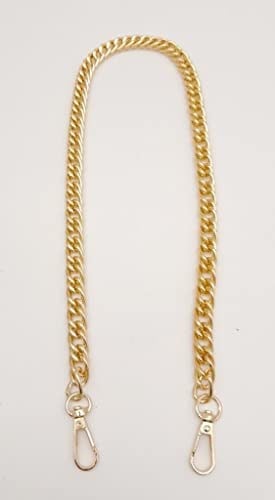 Aksesuar 60 cm Light Gold Renk Kancalı Çift Halkalı Zinciri