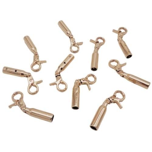 Aksesuar 7 mm Kancalı Kovan Light Gold Renk 10 Adet