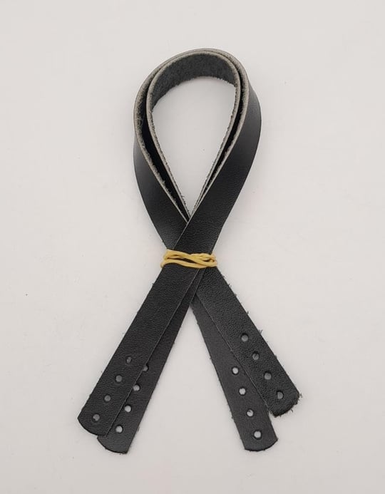 Aksesuar Gerçek Deri 35X1.2 Cm Siyah Renk Sapı