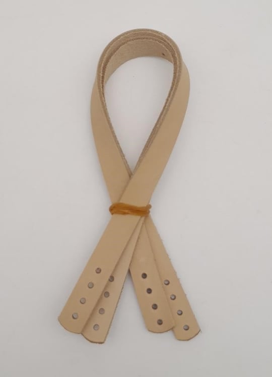 Aksesuar Gerçek Deri 35X1.2 Cm Ham Doğal Renk Sapı
