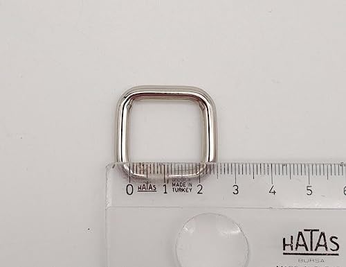 Aksesuar Gümüş Renk 2 Cm Kare Halka