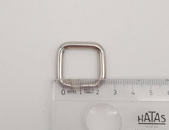 Aksesuar Gümüş Renk 2 Cm Kare Halka